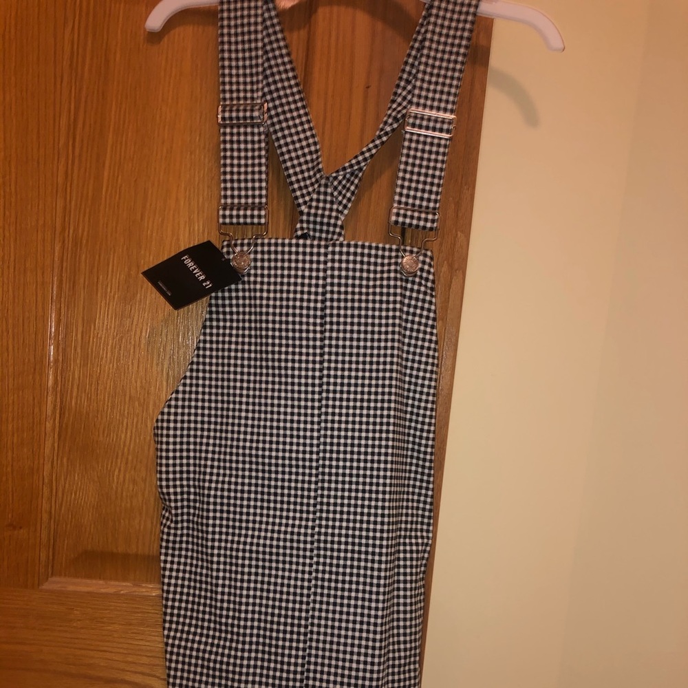 Forever 21 Gingham Overall Dress